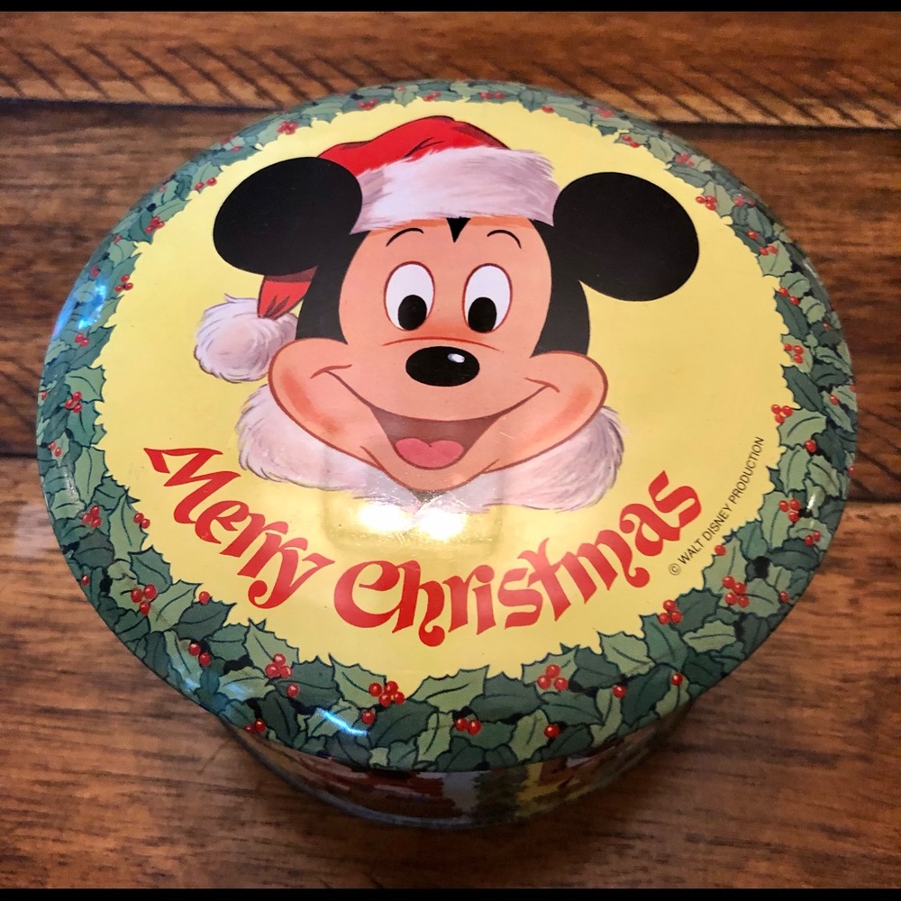 Vintage Mickey Mouse Christmas Tin